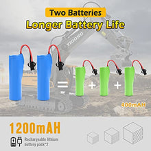 Load image into Gallery viewer, KidsFaves Remote Control Excavator Toys for Boys RC Excavator with 2 Rechargeable Batteries Metal Shovel Lights and Sounds 2.4Ghz Best RC Construction Toys Gifts Idea for Kids