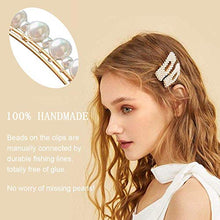 Load image into Gallery viewer, 15 Pcs Pearl Hair Clip for Women Acrylic Hair Clips Handmade Pearl Hair Pins for Girls Hair Barrettes for Women Fashion Hair Accessories for Party Wedding gift for Christmas birthday holiday Seasons