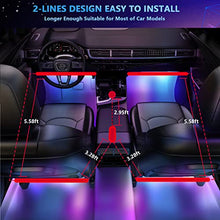 Load image into Gallery viewer, DR.CAR Interior Car Lights, RGBIC Car LED Lights with APP & Remote Control, 16 Million Colors, Music Sync, Timing Function, Two-Lines Design 72 LED Lights for Car, DC 12V