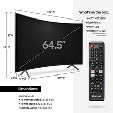 Load image into Gallery viewer, Samsung UN65RU7300FXZA Curved 65-Inch 4K UHD 7 Series Ultra HD Smart TV with HDR and Alexa Compatibility (2019 Model)