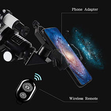 Load image into Gallery viewer, ToyerBee Telescope for Kids &Adults &Beginners,70mm Aperture 300mm Astronomical Refractor Telescope(15X-150X),Portable Travel Telescope with an Adjustable Tripod,A Phone Adapter&A Wireless Remote
