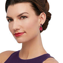 Load image into Gallery viewer, Ross-Simons 26.50 ct. t.w. Opaque Ruby Drop Earrings in Sterling Silver For Women 925