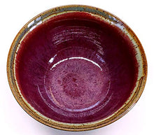 Load image into Gallery viewer, Handmade Ceramic Ice Cream Bowl with Floating Blue and Boysenberry Glazes