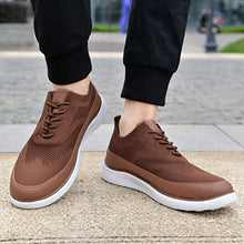 Load image into Gallery viewer, konhill Men's Mesh Sneakers Oxfords - Casual Lightweight Fashion Dress Shoes 9.5 US Brown,Label 43