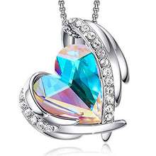 Load image into Gallery viewer, CDE Love Heart Pendant Necklaces for Women Silver Tone Rose Gold Tone Crystals Birthstone Jewelry Gifts for Party/Anniversary Day/Birthday