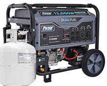Load image into Gallery viewer, Pulsar G12KBN-SG Heavy Duty Portable Dual Fuel Generator - 9500 Rated Watts & 12000 Peak Watts - Gas & LPG - Electric Start - Transfer Switch & RV Ready - CARB Compliant