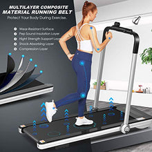 Load image into Gallery viewer, FUNMILY Folding Treadmill,Under Desk Treadmill for Home,2 In1 Running&Walking&Jogging Portable Machine with Bluetooth Speaker&Remote Control,Built-in 5 Modes&12 Programs,Installation-Free (Silver)