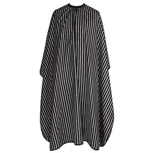 Load image into Gallery viewer, Professional Barber Salon Cape Haircut Cloth Apron Hairdresser Hair Cutting Cover Home Barber Supplies for Adults Men Women Kids Family, 55"x63" (Black-Stripe)