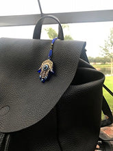Load image into Gallery viewer, Bravo Team Lucky Blue Evil Eye Hanging Hamsa for Protection and Blessing, Pendant Decoration for Car, Home and Office, Great Gift