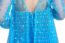 Load image into Gallery viewer, Lito Angels Girls Princess Dress Up Costumes Halloween Christmas Party Dress Gown Sequined with Accessories Size 8-10 Blue