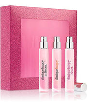 Load image into Gallery viewer, Clinique "A Little Happiness" set of 3 Perfumes: Happy, Happy at Heart & Happy in Bloom. Travel Size