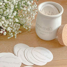 Load image into Gallery viewer, Pearhead Gratitude Jar, Ceramic Blessings Keepsake Jar with Cork Topper & Memories To Cherish Notecards; Personalized Gift Idea for Families, Couples, Unique Thoughtful Gift, Ceramic Home Decor, White