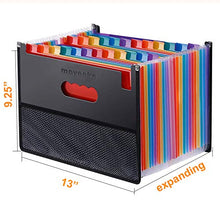 Load image into Gallery viewer, 24 Pocket Expanding File Folder with Cloth Edge Wrap, Letter Size Organizer Expandable Accordion A4 Files Bag