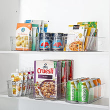 Load image into Gallery viewer, HOOJO Refrigerator Organizer Bins - 2pcs Clear Plastic Bins For Fridge, Freezer, Kitchen Cabinet, Pantry Organization and Storage, BPA Free Fridge Organizer, 12.5" Long-Medium