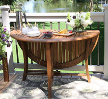 Load image into Gallery viewer, Outdoor Interiors Round Folding Table, 48-Inch, Brown