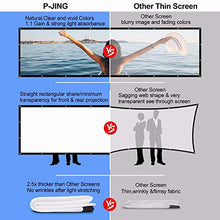 Load image into Gallery viewer, Projector Screen 120 inch, P-JING Projection Movies Screen 16:9 HD Foldable Anti-Crease Portable for Home Theater Outdoor Indoor Support Double Sided