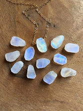 Load image into Gallery viewer, Dainty Raw Moonstone Necklace 16 Inch 14K Gold Filled Chain Jewelry June Birthstone Gift For Her
