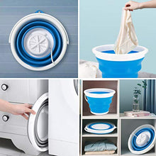 Load image into Gallery viewer, Mini Washing Machine, Formemory Portable Folding Bucket Turbo Ultrasonic Washing Machine Personal Travel Washing Machine with Remote Control for Lazy Magic Laundry Machine(Blue)