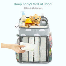 Load image into Gallery viewer, Hanging Diaper Caddy Organizer - Diaper Stacker for Changing Table, Crib, Playard or Wall & Nursery Organization Baby Shower Gifts for Newborn (Gray Cloud)