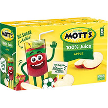 Load image into Gallery viewer, Mott's Original Apple 100% Juice, 6.75 Fluid Ounce Juice Box, 8 Count