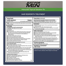 Load image into Gallery viewer, 5% Minoxidil Extra Strength Hair Regrowth Treatment by Just For Men, Topical Solution for Hair Loss, Thinning & Balding, Unscented, Includes Dropper, 3 Month Supply