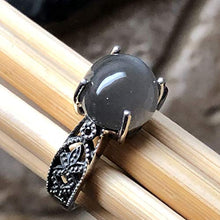 Load image into Gallery viewer, Natural Grey Orthoclase Moonstone 925 Sterling Silver Engagement Ring Size 5, 5.25, 6, 6.25, 7, 7.25, 7.75, 8, 8.75, 9