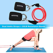Load image into Gallery viewer, Kootek Booty Bands Resistance Bands for Butt and Legs 3 Levels Exercise Band with Door Anchor 2 Core Sliders Legs Ankle Straps Guide Book for Home Fitness Gym