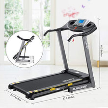 Load image into Gallery viewer, MaxKare Electric Folding Treadmill Auto Incline Running Machine 2.5HP Power 8.5MHP Speed 12-Level Adjustment with 15 Pre-Set Training Programs Large LCD Display Cup Holder for Home Use
