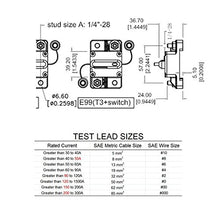 Load image into Gallery viewer, T Tocas 150 Amp Surface-Mount Circuit Breakers with Manual Reset and Switch Button for Boat Marine RV Yacht Battery Trailer Bus Truck Solar, 12V - 48V DC, Waterproof (150A)