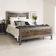 Load image into Gallery viewer, New Rustic Queen Industrial Wood and Metal Bed-Includes Head and Footboard