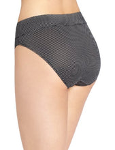Load image into Gallery viewer, Warner's Women's No Pinching No Problems Hi-Cut Brief Panty, Black/White Pindot, 7 (Large)