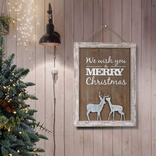 Load image into Gallery viewer, Valery Madelyn 16x12 inch Merry Christmas Wood Signs,Household Rustic Wooden Plaques,Decorative Hanging Wooden Sign Wall&Door Decor Art for Holiday Decoration
