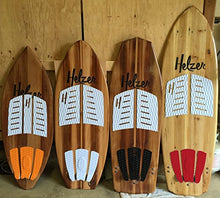 Load image into Gallery viewer, Surfboard Traction Pad - 3 Piece Surf Board & Skimboard Stomp Foot Pads w/Arch Bar - Superb Kick Tail Deck Grip - Fit for Longboard, Shortboard, Fish Board & Skim Board - Premium & Strong 3M Adhesive