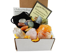 Load image into Gallery viewer, Chakra Mineral Starter Set/Crystal Healing Kit ~ 6 Colorful Mineral Stones Plus 7 Chakra Tumbled Gemstones, Spiritual Metaphysical, Reiki, Chakra, Healing, Bohemian, Natural
