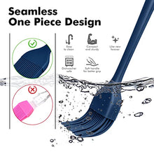 Load image into Gallery viewer, HOTEC 2 pieces Set Basting Brushes Silicone Heat Resistant Pastry Brushes Spread Oil Butter Sauce Marinades for BBQ Grill Barbecue Baking Kitchen Cooking BPA Free Dishwasher Safe (Classic Blue)