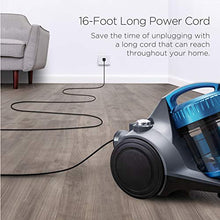 Load image into Gallery viewer, Eureka NEN110A Whirlwind Bagless Canister Vacuum Cleaner, Lightweight Corded Vacuum for Carpets and Hard Floors, Blue