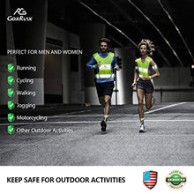 Load image into Gallery viewer, 2 Pack Reflective Vest Running Gear, Ultralight & Comfy Cycling Reflective Vests with Large Pocket & Adjustable Waist for Women Men, Night Runner Safety Vest + Hi Vis Armbands & Bag(Medium)