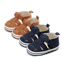 Load image into Gallery viewer, Sawimlgy Baby Girls Boys Sandals Summer Flower Dress Shoe Canvas Sneaker Soft Sole PU Leather Infant Toddler First Walkers Cribing Shoes