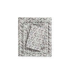 Load image into Gallery viewer, Madison Park Essentials Sheet Set Printed Ultra Soft, Full, Grey