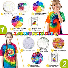 Load image into Gallery viewer, DIY Tie Dye Kits, Emooqi 32 Colours All-in-1 Tie Dye Set contain 32 Bag Pigments, Rubber Bands, Gloves, sealed bag,Apron and Table Covers for Craft Arts Fabric Textile Party DIY Handmade Project