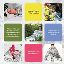 Load image into Gallery viewer, Primacare HB-10 Emergency Foil Mylar Thermal Blanket (Pack of 10), 52" Length x 84" Width, Silver
