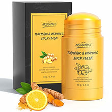 Load image into Gallery viewer, Turmeric Clay Stick Mask Organic Vitamin C Purifying Clay Mask Blackhead Cleansing Healing Clay Mud Mask Deep Clean Pore Improve Skin Acne Scars Facial Mask With Blackhead Remover Extractor ToolS