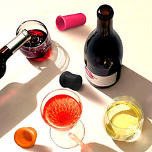 Load image into Gallery viewer, Airtight Wine Caps Wine Bottle Stopper Condom Style Bottle Topper Keep Fresh Wine Party Novelty Cork Replacements (8 Pcs/Set)