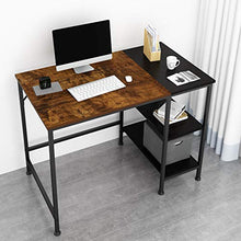 Load image into Gallery viewer, JOISCOPE Computer Desk with Shelves,Laptop Table with Wooden Drawer,40 inches(Vintage Oak Finish)
