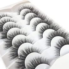 Load image into Gallery viewer, Pooplunch False Eyelashes Wispy Cat Eye Faux Mink Lashes 7 Pairs Natural 8D Fluffy Volume Fake Mink Eyelash Multipack