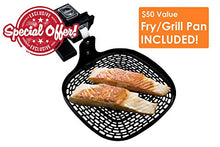 Load image into Gallery viewer, Ovente Electric Air Fryer 1400 Watt Power with Non-Stick Fry Basket & Grill Pan, 3.2 Quart Air Oven and Cooker with Temperature Control and 30 Minute Timer for Frying Baking Grilling, White FAM21302W