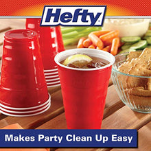 Load image into Gallery viewer, Hefty Party On Disposable Plastic Cups, Red, 18 Ounce, 30 Count