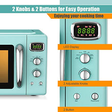 Load image into Gallery viewer, COSTWAY Retro Countertop Microwave Oven, 0.9Cu.ft, 900W Microwave Oven, with 5 Micro Power, Defrost & Auto Cooking Function, LED Display, Glass Turntable and Viewing Window, Child Lock