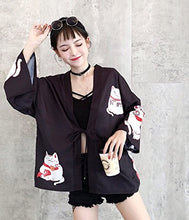 Load image into Gallery viewer, Women's 3/4 Sleeve Japanese Shawl Kimono Cardigan Tops Cover up OneSize US S-XL