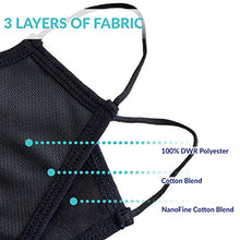 Load image into Gallery viewer, EnerPlex Premium 3-Ply Reusable Face Mask Available in Multiple Sizes - Breathable Comfort, Non-Surgical Safety Mask, Fully Machine Washable, Face Masks for Home Office Work Outdoors - Large (3-Pack)
